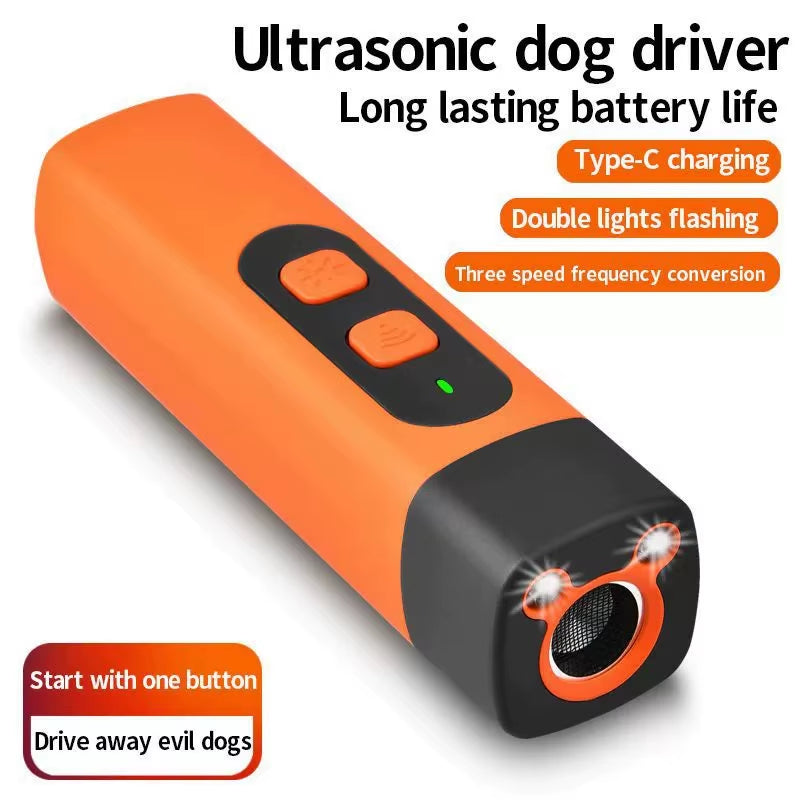 Pet Training Control Device Rechargeable Ultrasonic Dog Barking Deterrent Trainer to Stop Barking